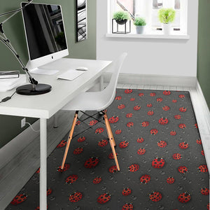 Little Ladybird Pattern Print Area Rug