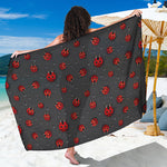 Little Ladybird Pattern Print Beach Sarong Wrap