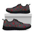 Little Ladybird Pattern Print Black Running Shoes
