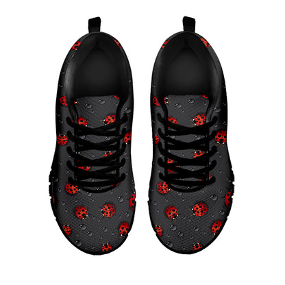 Little Ladybird Pattern Print Black Sneakers