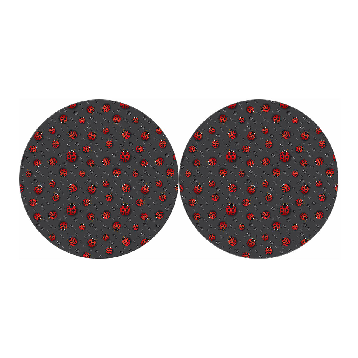 Little Ladybird Pattern Print Car Coasters