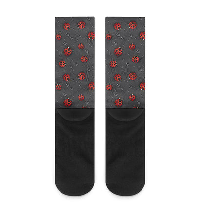 Little Ladybird Pattern Print Crew Socks