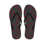 Little Ladybird Pattern Print Flip Flops