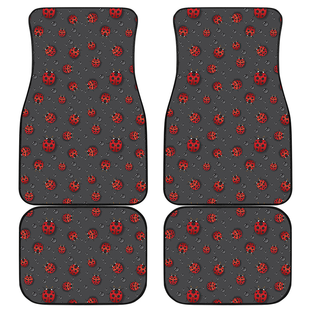 Little Ladybird Pattern Print Front and Back Car Floor Mats
