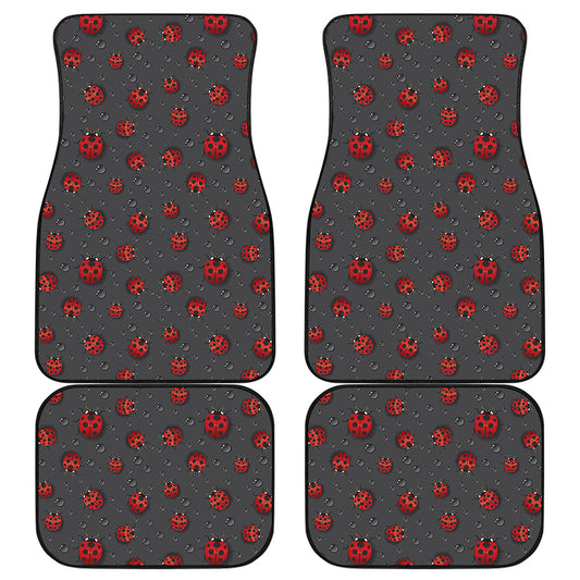 Little Ladybird Pattern Print Front and Back Car Floor Mats