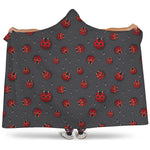 Little Ladybird Pattern Print Hooded Blanket
