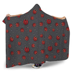 Little Ladybird Pattern Print Hooded Blanket