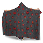 Little Ladybird Pattern Print Hooded Blanket