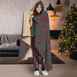 Little Ladybird Pattern Print Hooded Blanket