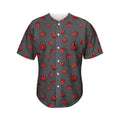 Little Ladybird Pattern Print Men's Baseball Jersey
