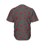 Little Ladybird Pattern Print Men's Baseball Jersey