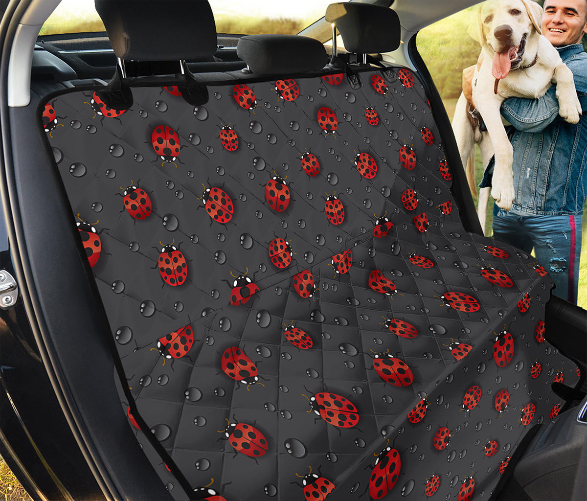 Little Ladybird Pattern Print Pet Car Back Seat Cover