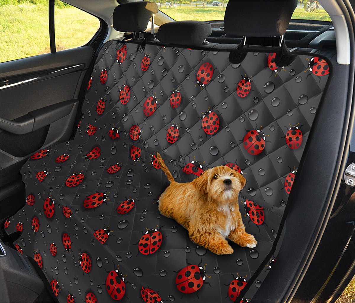 Little Ladybird Pattern Print Pet Car Back Seat Cover