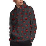 Little Ladybird Pattern Print Pullover Hoodie