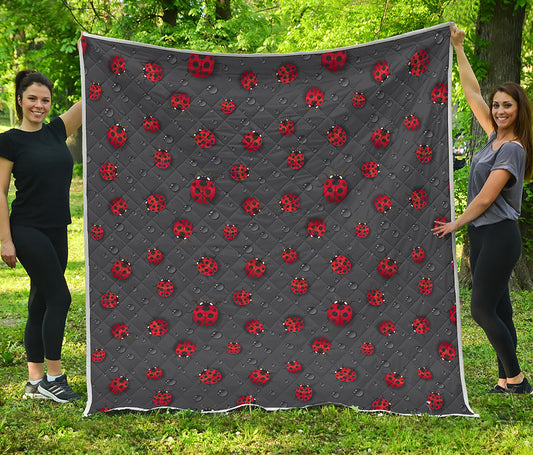 Little Ladybird Pattern Print Quilt