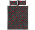 Little Ladybird Pattern Print Quilt Bed Set