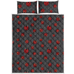 Little Ladybird Pattern Print Quilt Bed Set