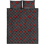 Little Ladybird Pattern Print Quilt Bed Set