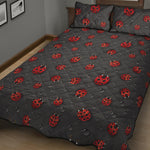 Little Ladybird Pattern Print Quilt Bed Set