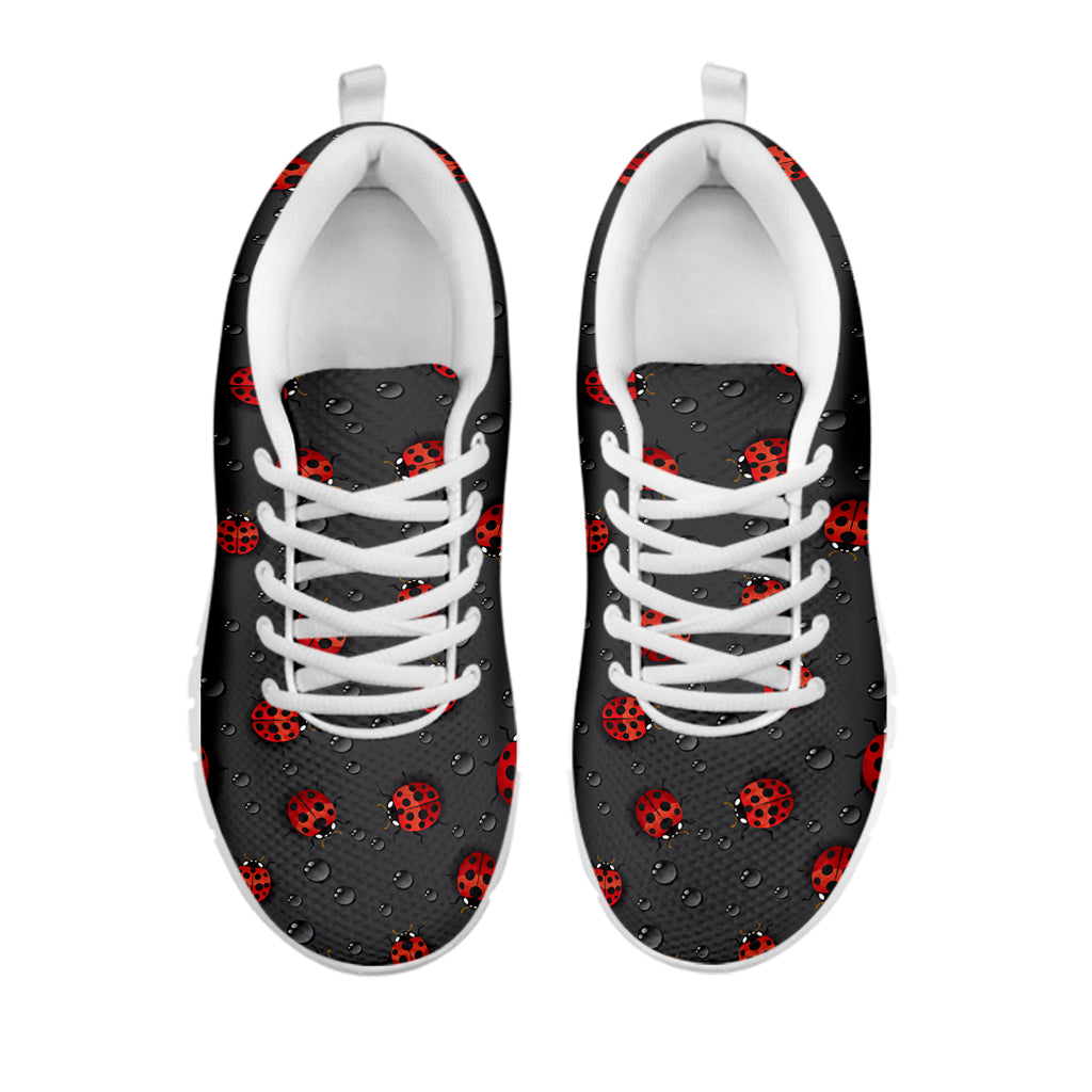 Little Ladybird Pattern Print White Sneakers