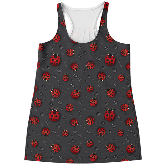 Little Ladybird Pattern Print Women's Racerback Tank Top