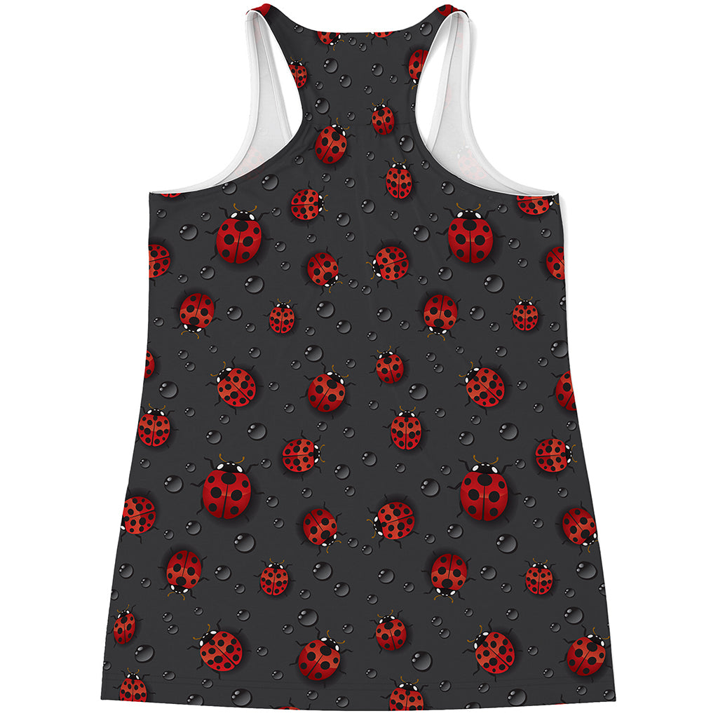 Little Ladybird Pattern Print Women's Racerback Tank Top