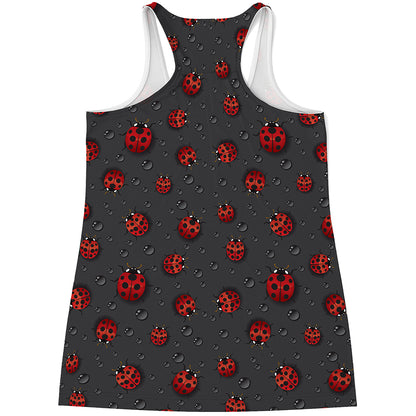 Little Ladybird Pattern Print Women's Racerback Tank Top