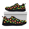 Little Monster Pattern Print Black Running Shoes