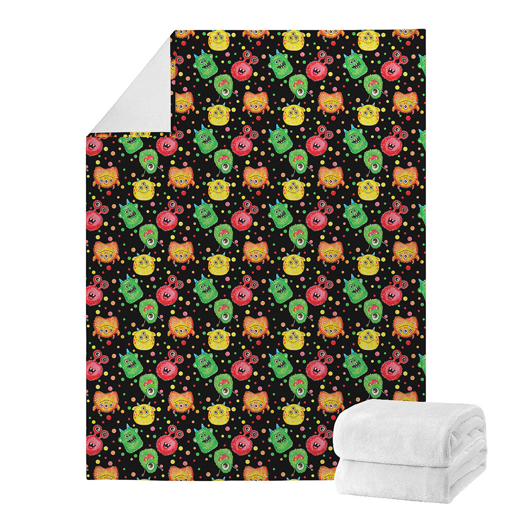 Little Monster Pattern Print Blanket