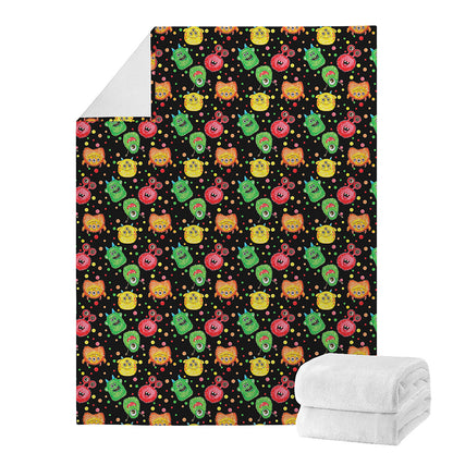 Little Monster Pattern Print Blanket