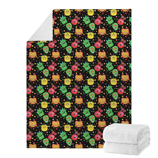 Little Monster Pattern Print Blanket