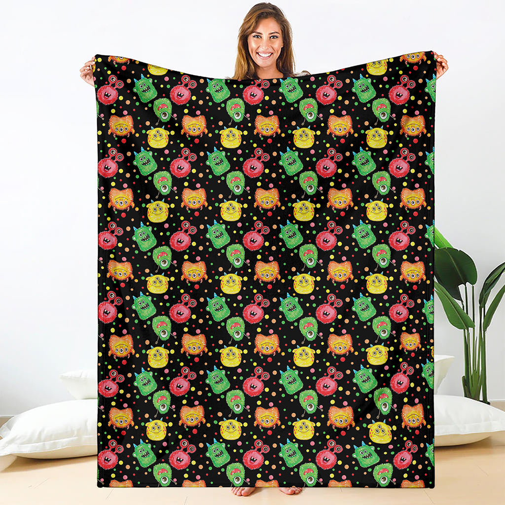 Little Monster Pattern Print Blanket