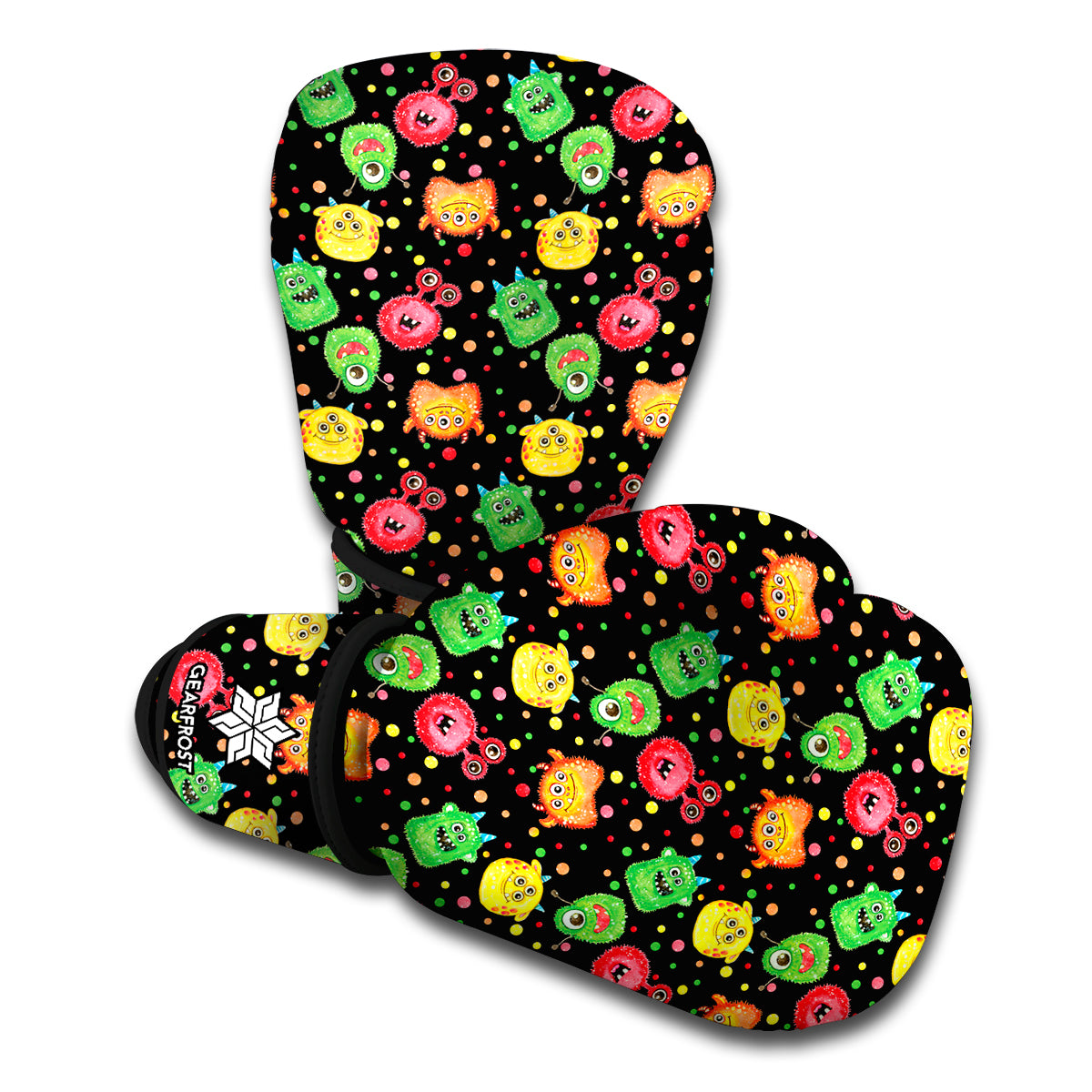 Little Monster Pattern Print Boxing Gloves