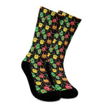 Little Monster Pattern Print Crew Socks