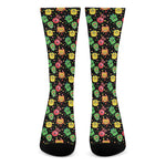 Little Monster Pattern Print Crew Socks
