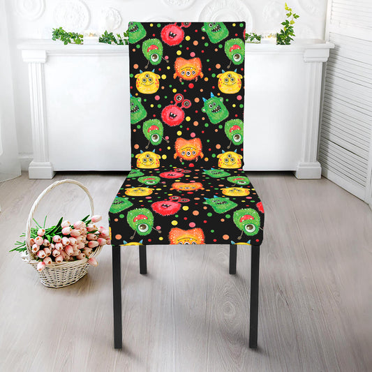 Little Monster Pattern Print Dining Chair Slipcover
