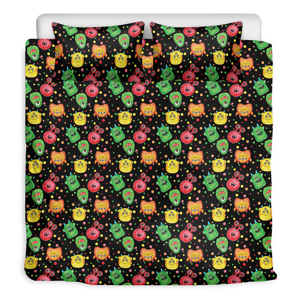 Little Monster Pattern Print Duvet Cover Bedding Set