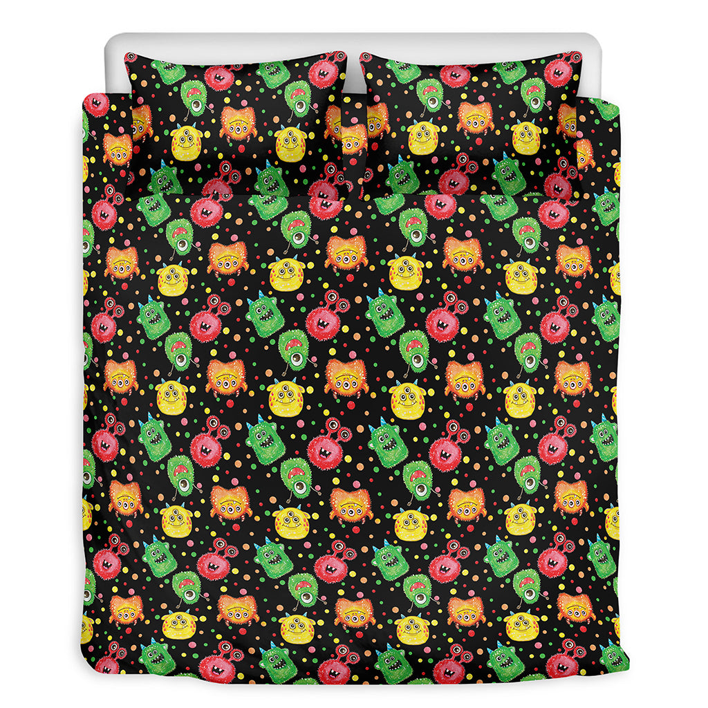 Little Monster Pattern Print Duvet Cover Bedding Set
