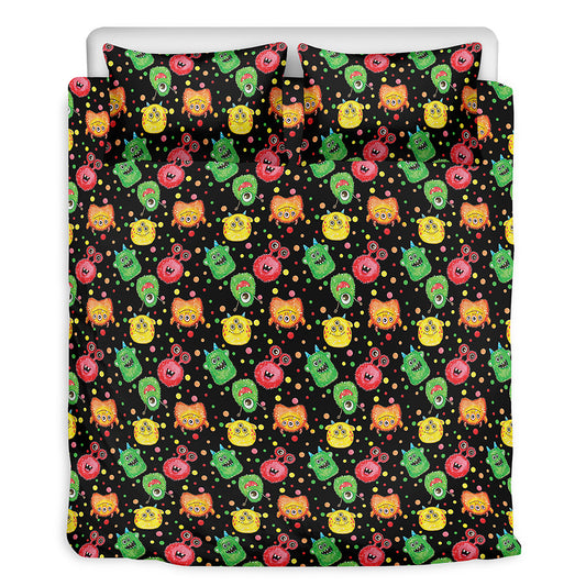 Little Monster Pattern Print Duvet Cover Bedding Set