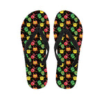 Little Monster Pattern Print Flip Flops
