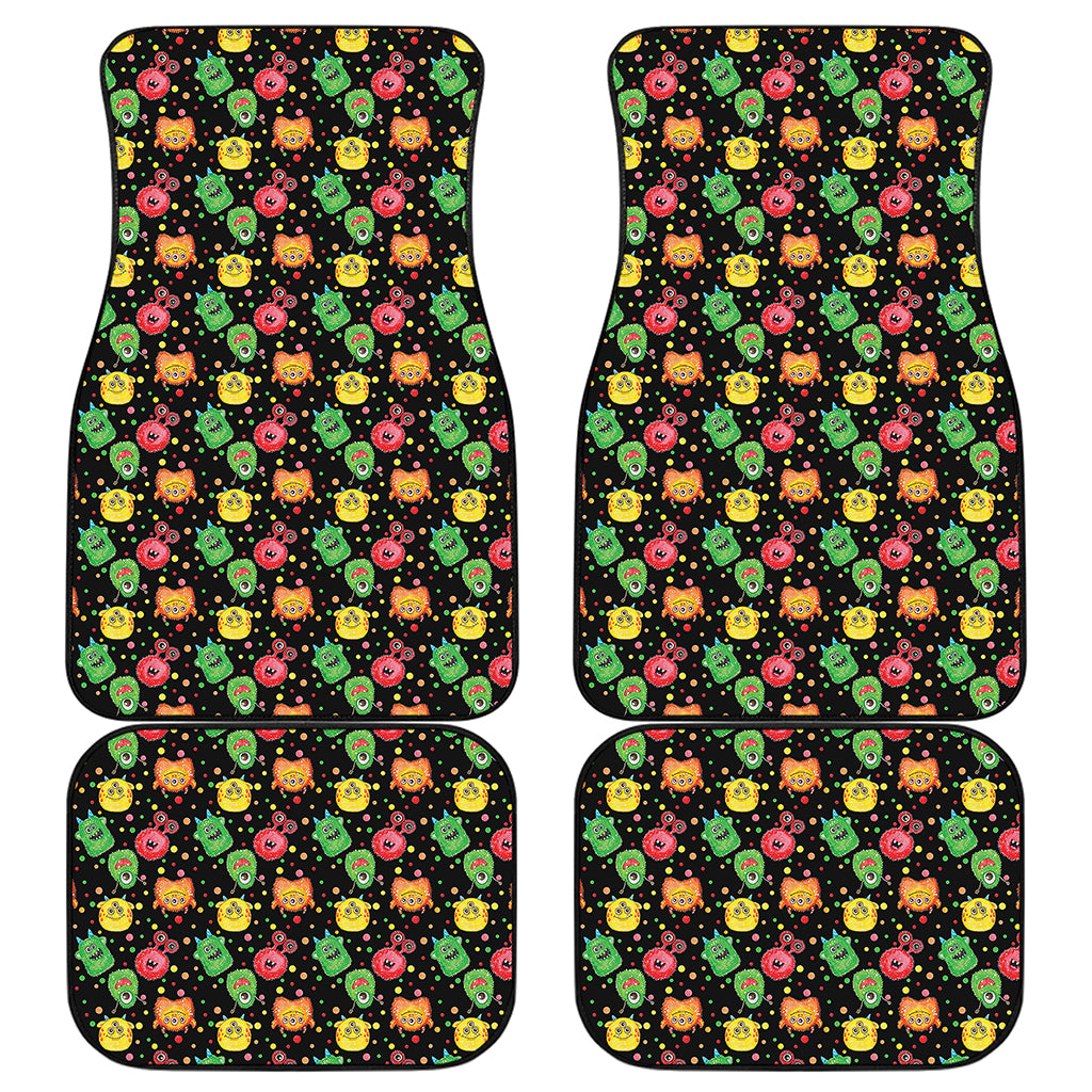 Little Monster Pattern Print Front and Back Car Floor Mats