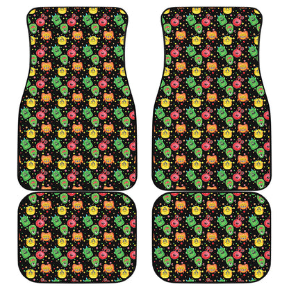 Little Monster Pattern Print Front and Back Car Floor Mats