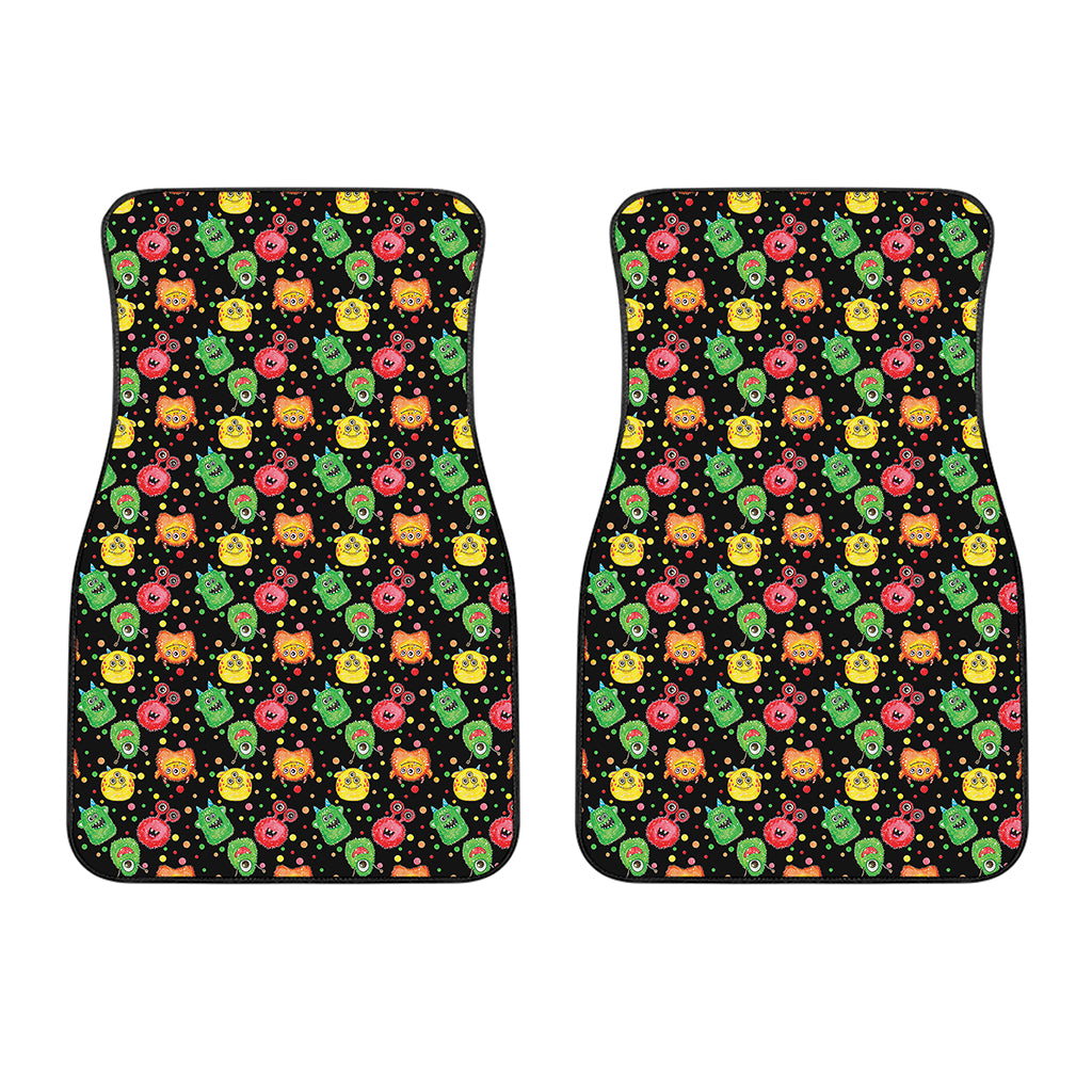 Little Monster Pattern Print Front Car Floor Mats