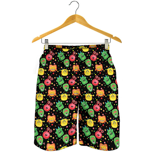 Little Monster Pattern Print Men's Shorts