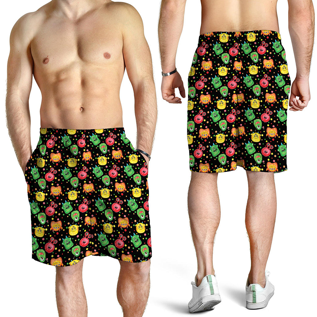 Little Monster Pattern Print Men's Shorts