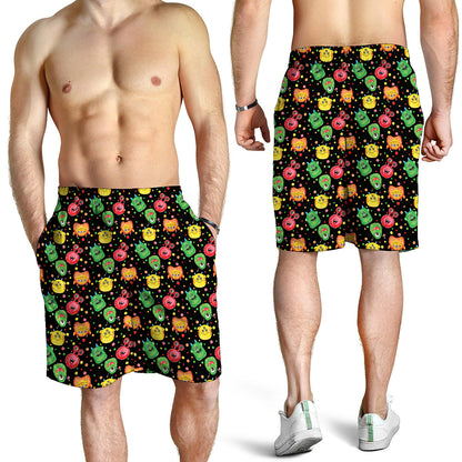 Little Monster Pattern Print Men's Shorts