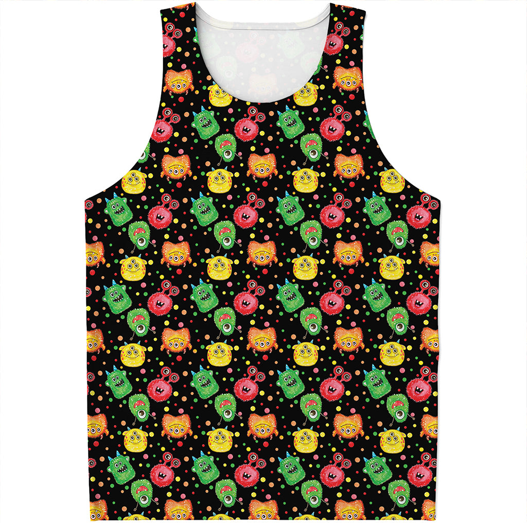 Little Monster Pattern Print Men's Tank Top