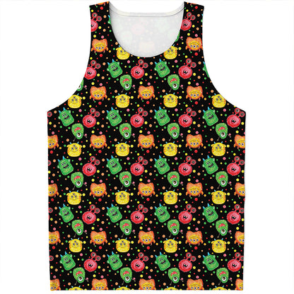 Little Monster Pattern Print Men's Tank Top