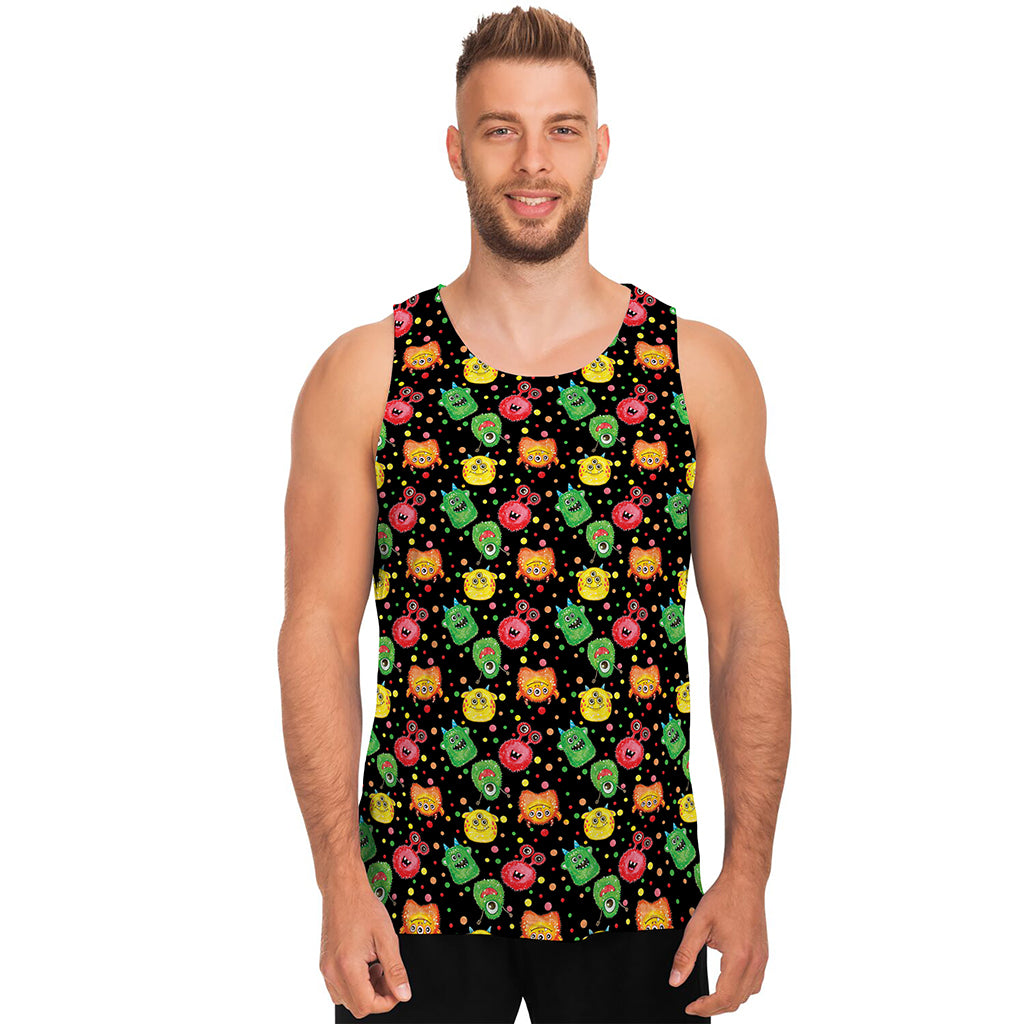 Little Monster Pattern Print Men's Tank Top