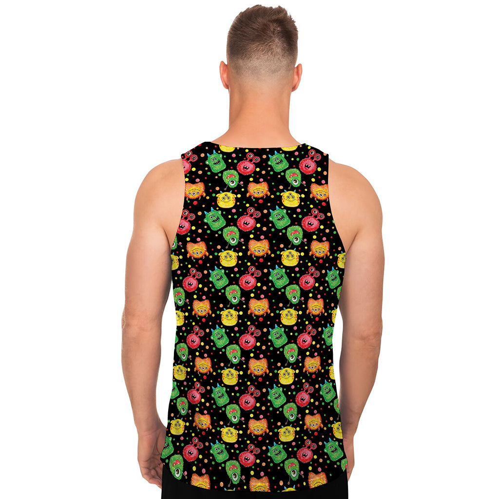 Little Monster Pattern Print Men's Tank Top